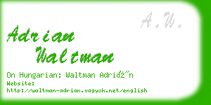adrian waltman business card